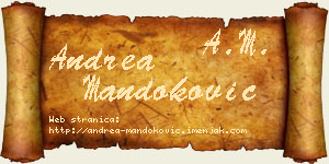 Andrea Mandoković vizit kartica